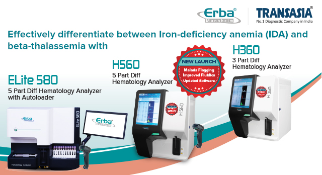 Hematology range of analyzers for screening of beta thalassemia